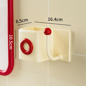 Wall-Mounted Plastic Bathroom <strong>Storage</strong> Rack No-Drill Hair <strong>Tie</strong> Headband Holder Draining Comb Hair Accessory <strong>Storage</strong> <strong>Box</strong> - Product Image 6