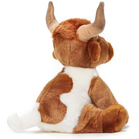 Huggable marron moelleux doux boeuf dessin animé Animal Style salle de soins infirmiers décor 10 pouces Longhorn taureau peluche jouet Longhorn vache jouets en peluche