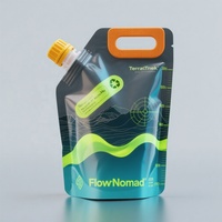Sachet Doypack transparent personnalisé avec bec verseur et poignée, résistant à l'humidité, pour emballage de lait, gelée, aliments et boissons, 3L, 5L, 10L