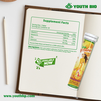 Vitamine C Effervescente Superaliment Végétal Harmonie Intérieure pour Familles Service OEM ODM Prêt à Expédier Vrac Tube de 20 Comprimés
