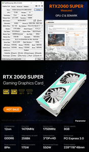 Nouvelle Carte Graphique GeForce RTX 2060 Super 8 Go GDDR6 256 bits avec Alimentation 8 Broches et Ventilateur pour PC de Bureau Gaming Esports - Product Image 3