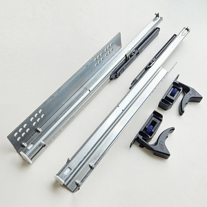 Glissières de <span class=keywords><strong>tiroir</strong></span> HHettich Quadro V6 modernes en acier pour cuisine et salle de bain, rails à roulement à billes à extension complète, tiroirs rétractables - Product Image 1