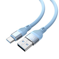 Kabel Data Tipe-C Pengisian Daya Super Cepat 120W Silikon untuk Ponsel, Kompatibel dengan Ponsel Vivo