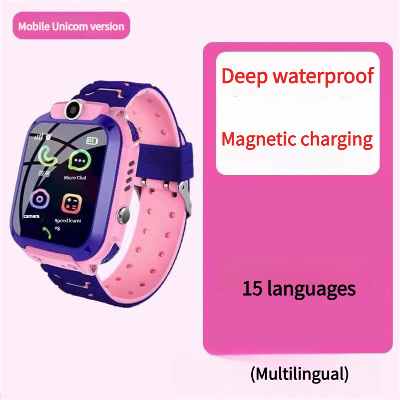 Q12: Resistente al agua hasta [profundidad], rosa, multi-idioma.