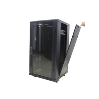 19 "noir en acier laminé à froid de capacité de chargement du Cabinet 800kgs de réseau de données du support 22U de serveur
