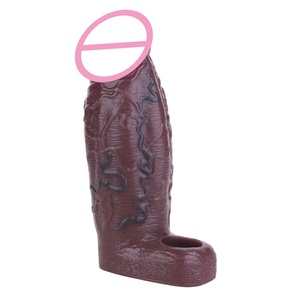 Extensor de Pene de Silicona Negro Hueco SXXY, Retrasa la Eyaculación, Alargador de Pene, Juguetes Sexuales, Funda para Pene, Potenciador Sexual para Hombres - Product Image 4
