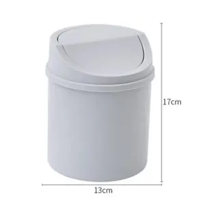 Mini Desktop Trash Can PP Plastic Small Trash <b>Bin</b> with <b>Cover</b> for Bedroom Garbage Storage Box Clean Workspace Home Desk - Product Image 6