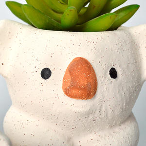 Maceta de animales de cerámica Maceta de <span class=keywords><strong>Koala</strong></span> linda, macetas de plantas suculentas de cactus para decoración del hogar - Product Image 6