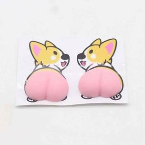 Cartoon Cute Butt Car <b>Door</b> Anti-collision Rubber Strip Sticker Silicone Car Side Rearview <b>Mirror</b> Bumper Stickers Auto Decoration - Product Image 1