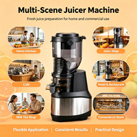 Baiwin Automatische 85MM Brede Mond Juicer Roestvrijstalen Sapcentrifuge 8-Traps Spirale Slow Juicer voor Sapzaak
