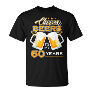 Camiseta Divertida y Festiva para Amantes de la Cerveza, Cumpleaños de 60 Años, Diseño Festivo, Camisetas Promocionales - Product Image 2