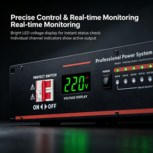 Séquenceur d'alimentation en rack 16 prises, séquence de marche/arrêt en 1 seconde, protection contre les surcharges 8000W, disjoncteur 63A, USB pour sonorisation professionnelle et scène <span class=keywords><strong>PA</strong></span> - Product Image 5