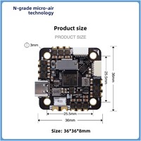 MicoAir H743 AIO Flight Controller 35A 4IN1 AM32 ESC 2-6S STM32H743 Dual IMU Mendukung PX4 ArduPilot untuk Drone FPV