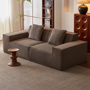 Canapé d'angle moderne de luxe <span class=keywords><strong>pour</strong></span> salon, mobilier rectangulaire 2-3 places, rembourrage en velours côtelé, emballé sous vide compressé, école - Product Image 5