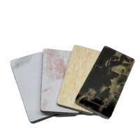 Panneau composite aluminium-marbre double couche, écologique, revêtement PVDF brossé, moderne, ignifuge A2, léger, insonorisant, pour hôtel