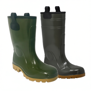 Botas de Seguridad TTAKE Verdes de PVC con Suela de Goma para Protección Laboral - Product Image 2