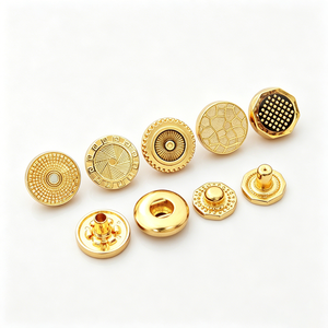 Custom Logo Eco-Friendly Zinc Alloy Four Part Plating Clothing Bags Jackets Snap <b>Buttons</b> - Product Image 6