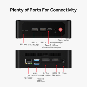 Beelink SER5 Max AMD Ryzen R7 7735HS CPU Mini PC Gaming AI yang Tangguh dengan 24GB DDR5 NVMe M.2 SSD untuk Komputer Desktop Rumah dan Industri - Product Image 4