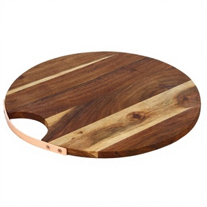 Planche à découper rectangulaire moderne en bois écologique sur mesure avec poignée métallique, épaisseur 5 mm, Uttar Pradesh - Product Image 1