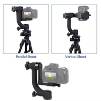 Stabilisateur de cardan à 360 degrés en alliage d'aluminium avec plaque à dégagement rapide pour objectif téléobjectif, observation des oiseaux et photographie de la faune