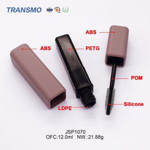 Emballage de tube de mascara en caoutchouc, flacon de mascara 10 ml, tubes de mascara vides carrés avec brosse - Product Image 3