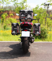Boîtes arrière et latérales en alliage d'aluminium pour moto NC750X avec barre de protection - Garantie à vie pour les voyages, les déplacements hors route et les trajets quotidiens