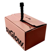 Boîte d'expédition en carton ondulé personnalisée avec logo, auto-adhésive, à fermeture éclair, avec bandes de déchirement, pour cadeaux