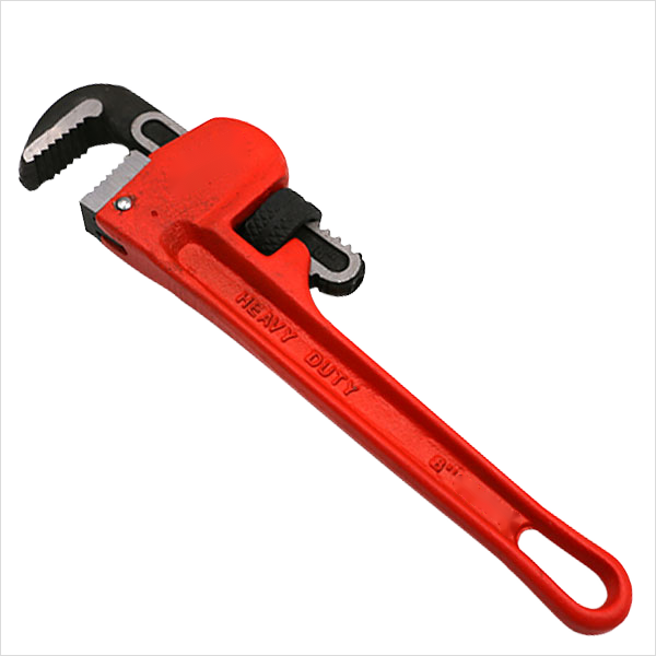 High Quality Heavy Duty Serrated Aluminum Handle Pipe Wrench Industrial Grade Steel Material