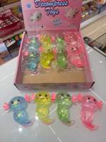 Jouet anti-stress Axolotl Squishy scintillant, jouet sensoriel mignon en sucre de malt, jouets Fidget