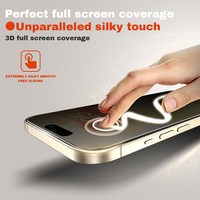 Véritable protection d'écran en verre trempé incurvé gravé à la technologie de sculpture à froid 3D haut de gamme pour iPhone 16 15 11 Pro Max 12 Pro 13