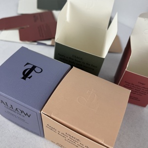 Tùy chỉnh hộp cứng nhắc cho bao bì mỹ phẩm các tông màu trắng Kraft gấp Hộp Quà Tặng dập nổi tái chế mặt kem lỏng bột - Product Image 5
