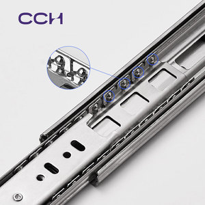 Manufacturer Wholesale Triple Fold <strong>Slide</strong> <strong>Drawer</strong> Track Cabinet 10cm-1m Silent <strong>Drawer</strong> Track <strong>Slide</strong> - Product Image 2