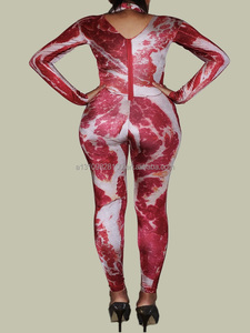 Costume de scène imprimé à rayures pour femme, costume de fête, bar, Halloween - Product Image 3