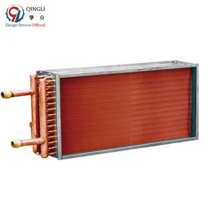 Copper Fin Tube Coil Heat Exchanger Air Condenser Supplier for AHU