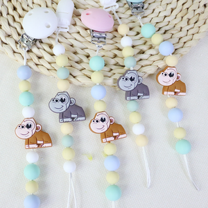 YDS bijoux à mâcher Bracelets de dentition Silicone <span class=keywords><strong>gorille</strong></span> forme perle Silicone perles perles de dentition en vrac - Product Image 5