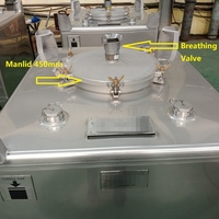 Nouveau conteneur IBC en acier inoxydable SUS316L de 1000 L avec valve de respiration pour liquides inflammables et mousseux