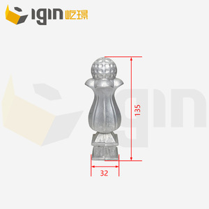 Poste de Aluminio para Escalera, 25x25mm, Cuadrado, con Cabeza Integrada Tipo Pistola, para Barandilla y Accesorio para Puerta de Patio - Product Image 2