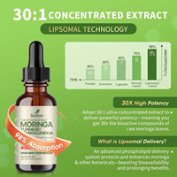 Extrait concentré Solilan OEM 30:1 Moringa Curcuma Ashwagandha Antioxydant & Vitamines immunitaires Super-aliments liquides en gouttes