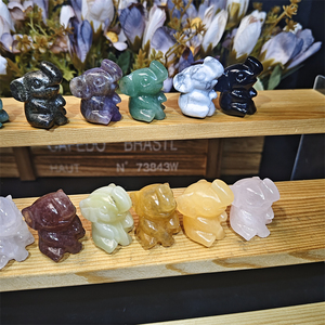 Bán Buôn 3Cm Pha Lê Voi Khắc Thời Trang Động Vật Thủ Công Mỹ Nghệ & Đồ Trang Trí Cho Trang Trí Nội Thất Chữa Bệnh Đá Món Quà Ý Tưởng - Product Image 4