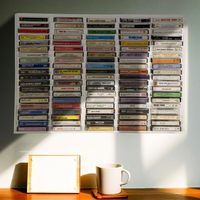 Support d'affichage de cassette murale en acrylique transparent sur mesure, organisateur de tampons pour faciliter le tri, support d'étagère divisé en Lucite