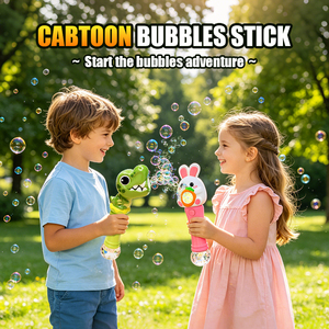 Baguette à bulles automatique en forme d'animal <span class=keywords><strong>de</strong></span> dessin animé, anti-fuite, légère, pour enfants <span class=keywords><strong>de</strong></span> 3 ans et plus, cadeau pour fêtes en extérieur - Product Image 6