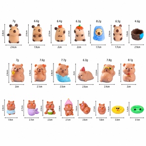 Figuras de Capibara de Resina en Miniatura al por Mayor, Estilos Surtidos para Micropaisajes, Decoración de Jardines de Muñecas, Manualidades DIY, OEM Personalizado - Product Image 2