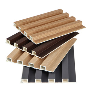 Panel Dinding WPC Ramah Lingkungan Anti Air Desain 3D Beralur dari Plastik Bambu untuk Dinding Interior Modern Ruang Tamu Kamar Mandi Hotel - Product Image 2