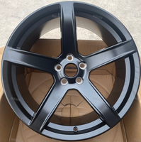 Jantes forgées 5 branches noir mat 20 pouces 9.5/11J 5x115 CB71.5 ET18 ET20, jantes en alliage de remplacement compatibles Dodge Chrysler Jeep 5507