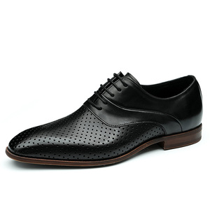 The New <b>Round</b>-toe Leather Casual Breathable Business Formal Men's Shoes Have a Soft Surface and Are Suitable for Business Men. - Product Image 1