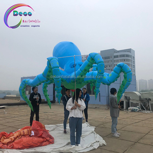 Lễ Hội Đảng Show Đi Bộ Inflatable Octopus Trang Phục Inflatable Con Rối - Product Image 1