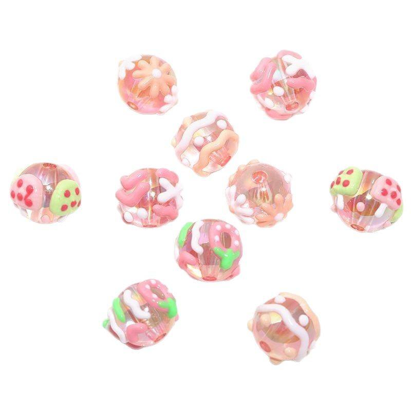 2026 Hot-selling Ins Style Acrylic Beads High-quality Hand-drawn New ...