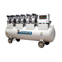 Compresseur d'air industriel portable OKEAH 300L, lubrifié, refroidi par air, au gaz naturel, avec moteur blanc pour travaux de peinture