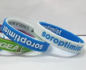 Bienvenue à Procéder Votre Publicité Slogan Logo D'entreprise Souvenir Cadeaux Double Couche Logo Personnalisé Bracelet En Silicone