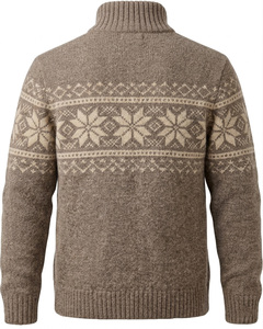 Cardigans pour hommes de qualité fantastique, géométriques, entièrement zippés, 85% acrylique, 15% laine RWS, 7GG, tricotés - Product Image 3